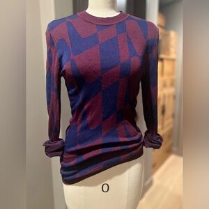 BOSS graphic knit long sleeve top
